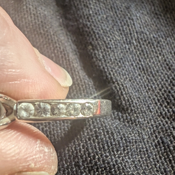 Natural Diamond Ring 1.2ct Center w/ 10 Channel Set Side Stones G-H SI-1 to I - Picture 5 of 5